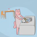 Lora Lang, Chill Kitten - Purple sunset